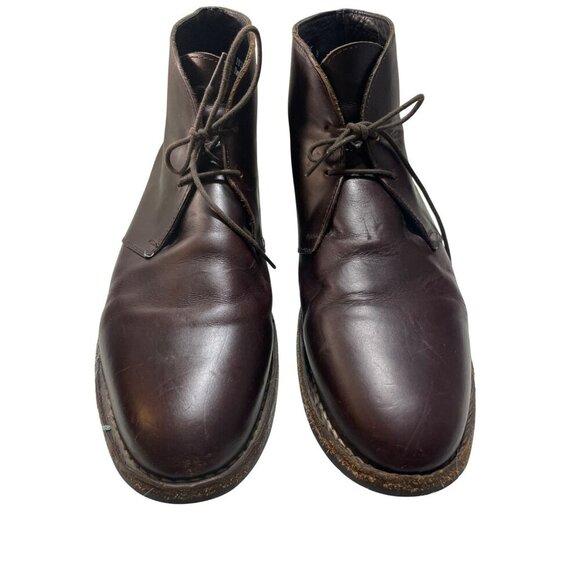 Thursdays Men's Handmade Dark Brown Leather Ankle Boots Size 11.5